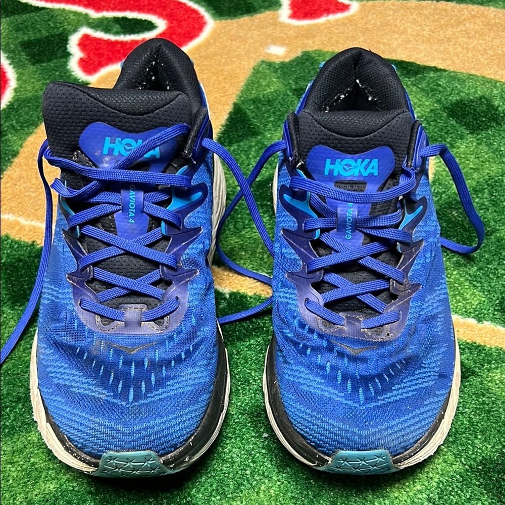 Hoka One One Gaviota 4 Blue Graphite Mens Size 11 Blue White Running Shoes - Picture 2 of 5